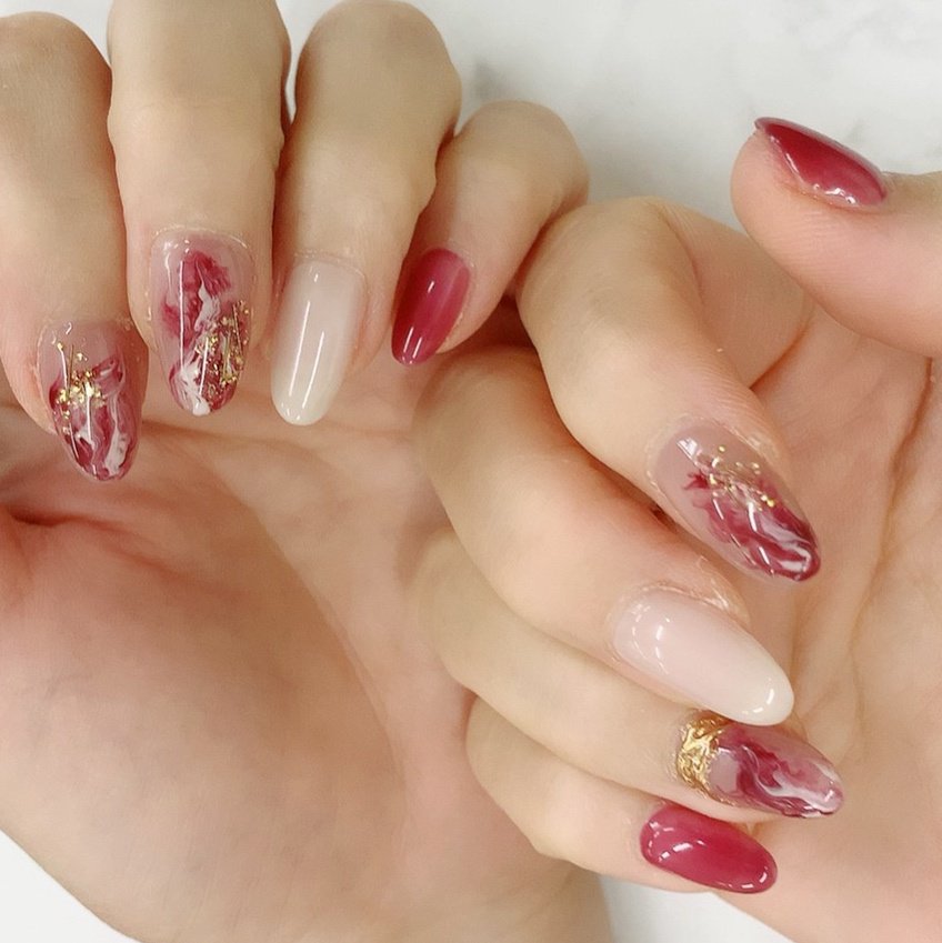 春 冬 バレンタイン ハンド ニュアンス Bronzeeye1001のネイルデザイン No ネイルブック