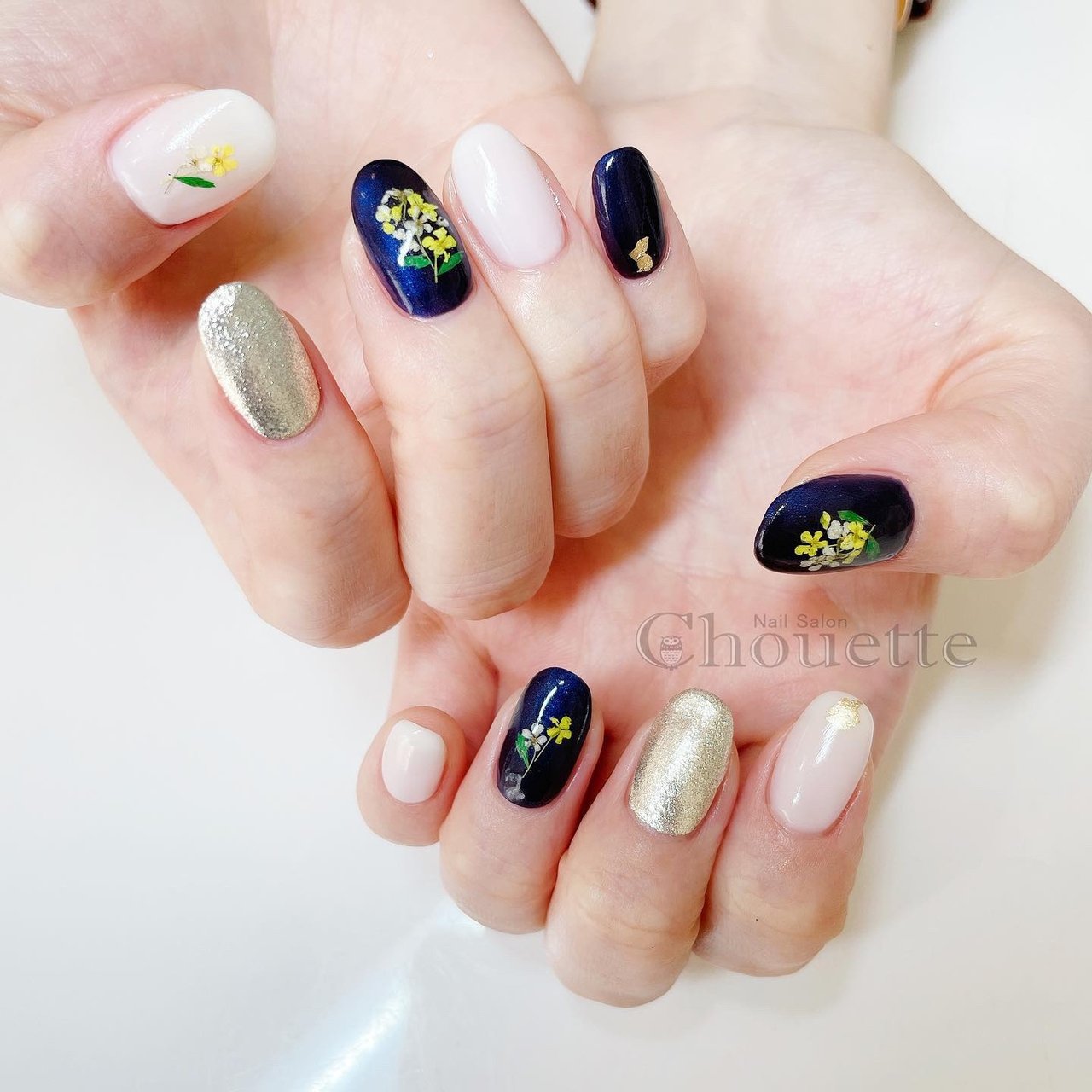 春 冬 オールシーズン オフィス ハンド Yuko Nail Chouetteのネイルデザイン No ネイルブック
