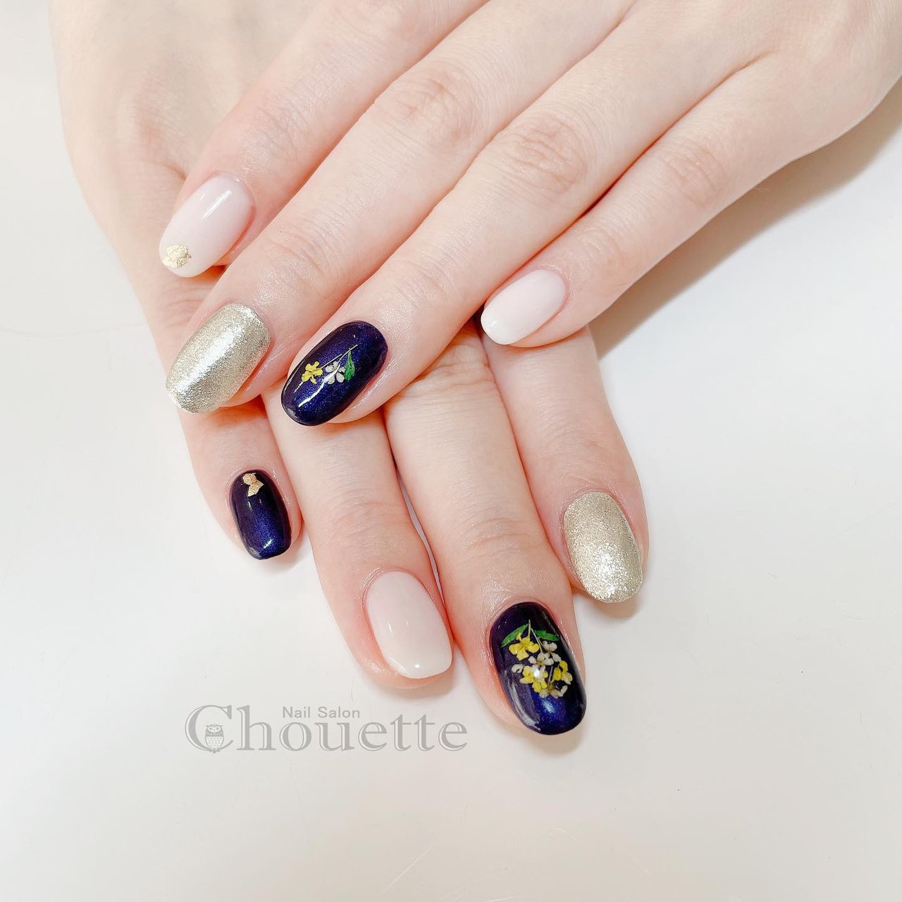 春 冬 オールシーズン オフィス ハンド Yuko Nail Chouetteのネイルデザイン No ネイルブック