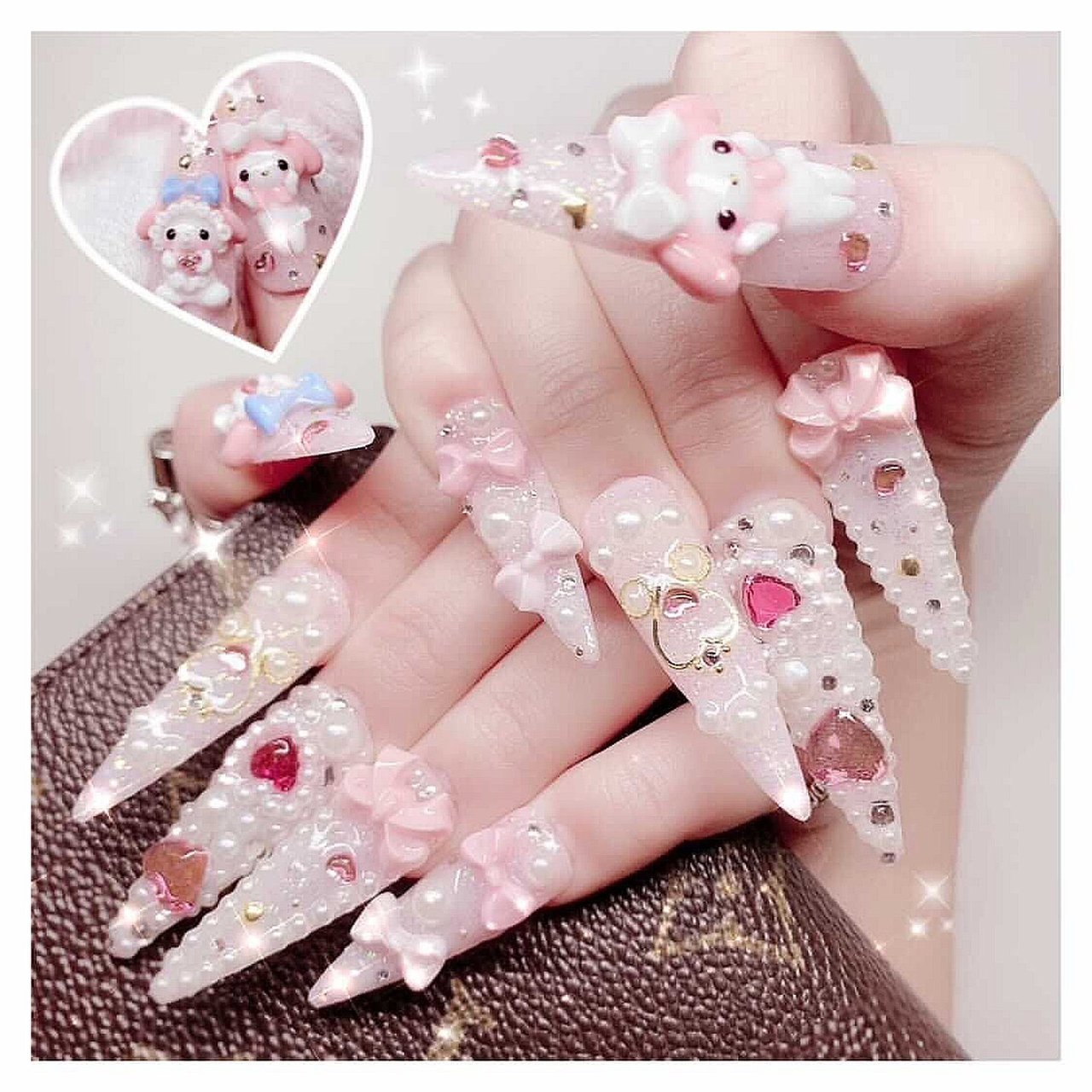 ハンド ハート パール キャラクター 3d Riri Nail 511のネイルデザイン No 607 ネイルブック