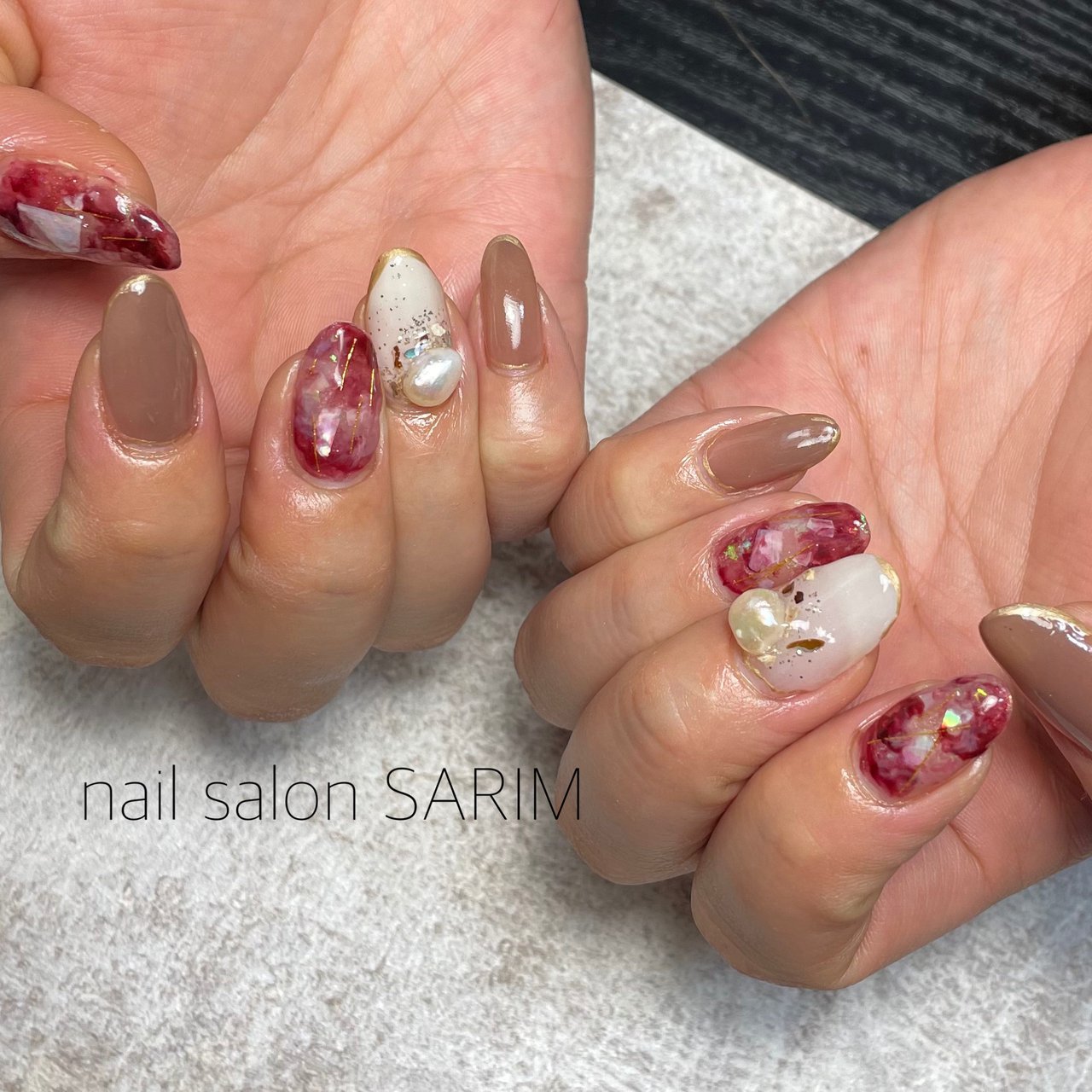 オールシーズン ハンド ニュアンス ミディアム ホワイト Nail Salon Sarim サリム のネイルデザイン No ネイル ブック