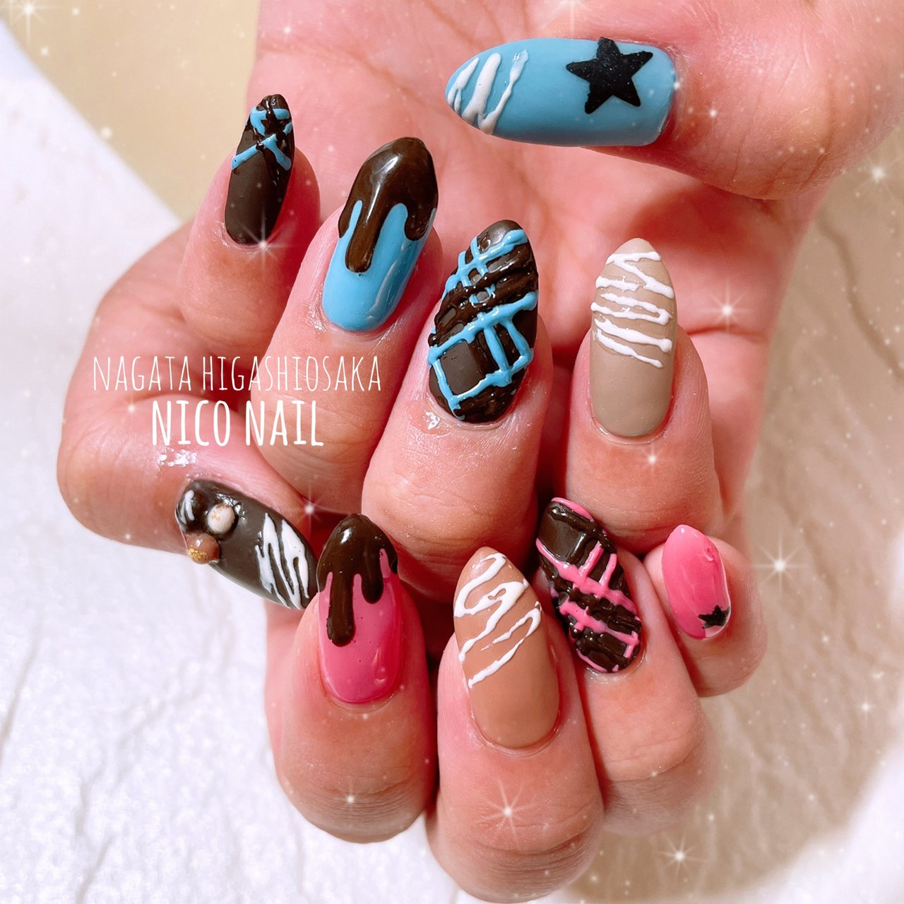 バレンタイン 3d スイーツ マット ピンク Niconailのネイルデザイン No ネイルブック