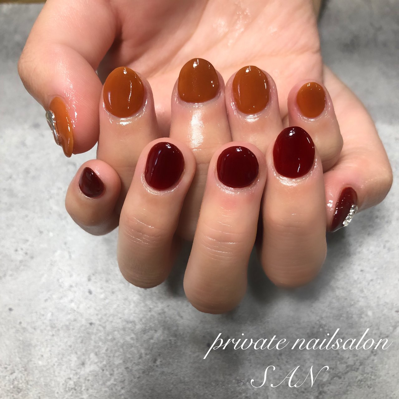 オールシーズン ハンド シンプル ショート アースカラー Private Salon Sanのネイルデザイン No ネイルブック