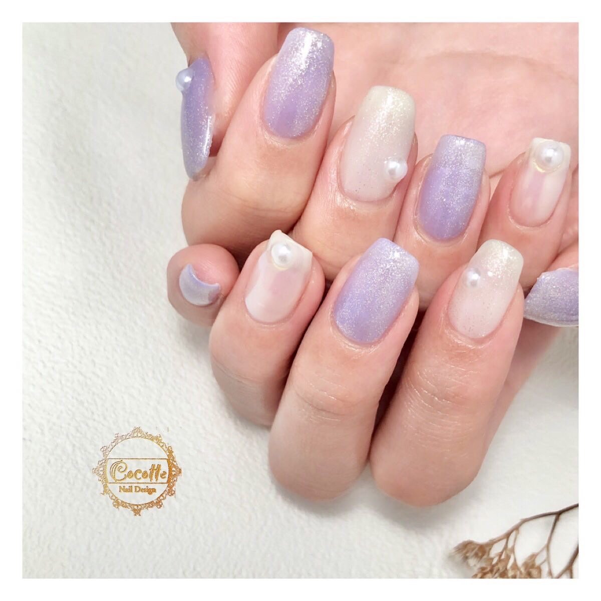 春 パール パープル Nail Atelier Cocotte Mari Nemotoのネイルデザイン No ネイルブック