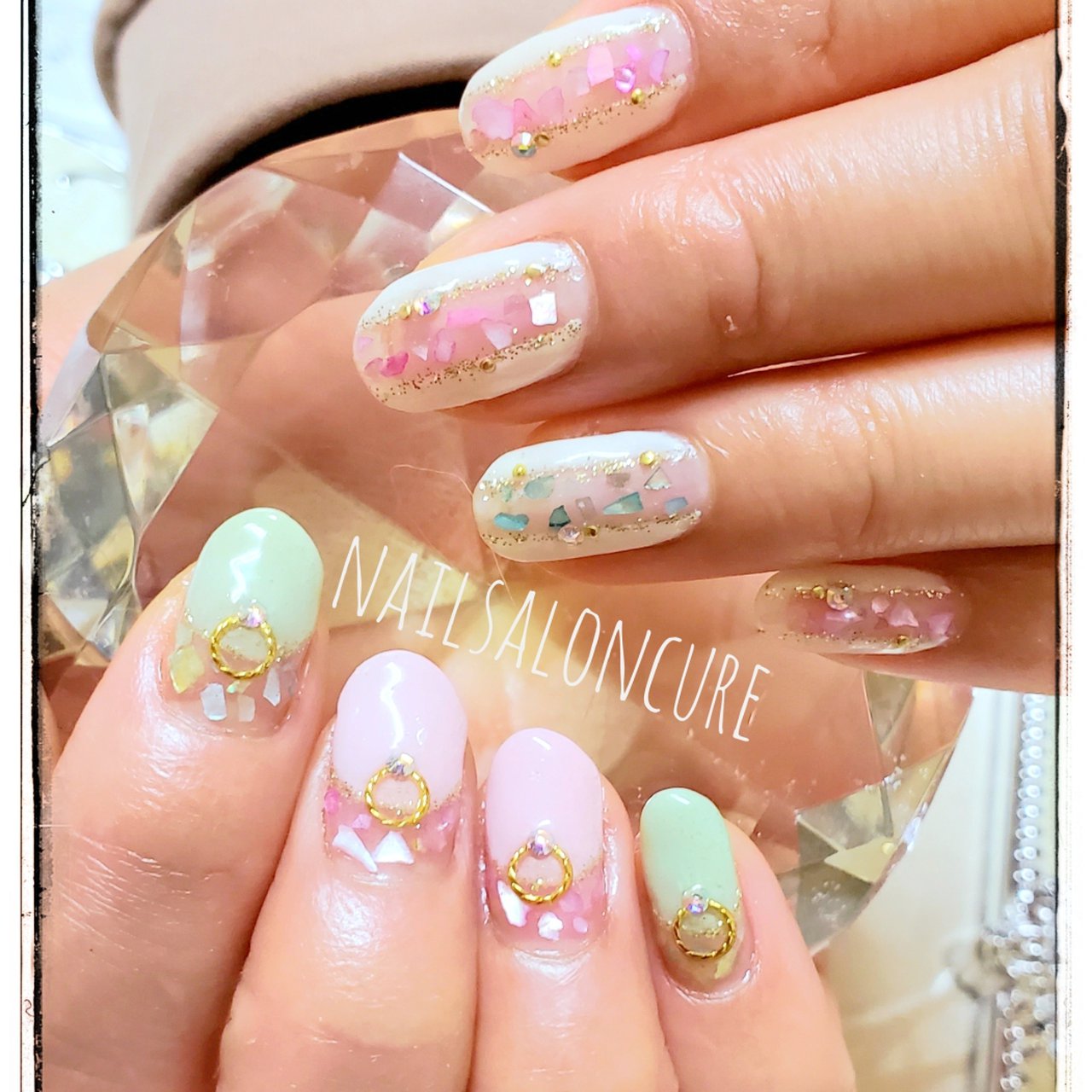 春 オフィス ブライダル デート ハンド Nailsaloncureのネイルデザイン No ネイルブック