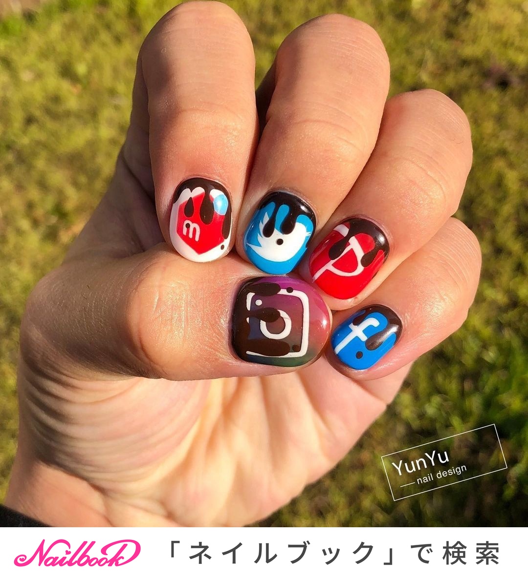 アイコンネイルのネイルデザイン ネイルブック