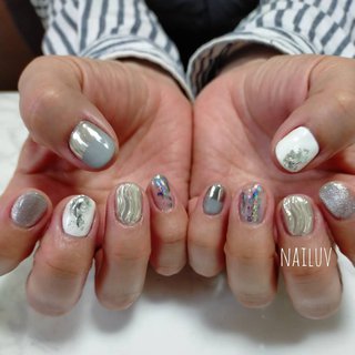 人気順 メタリック 富山空港のネイルデザイン ネイルブック