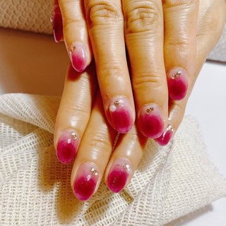 21年 新着順 冬 チーク ボルドーのネイルデザイン ネイルブック