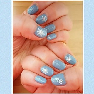 冬 ブルー セルフネイルのネイルデザイン ネイルブック