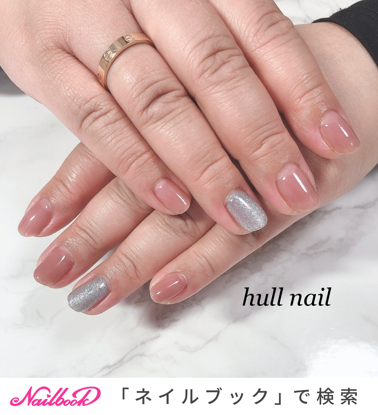 オールシーズン/オフィス/ハンド/ワンカラー/マグネット hull nailのネイルデザイン[No.6084052]｜ネイルブック