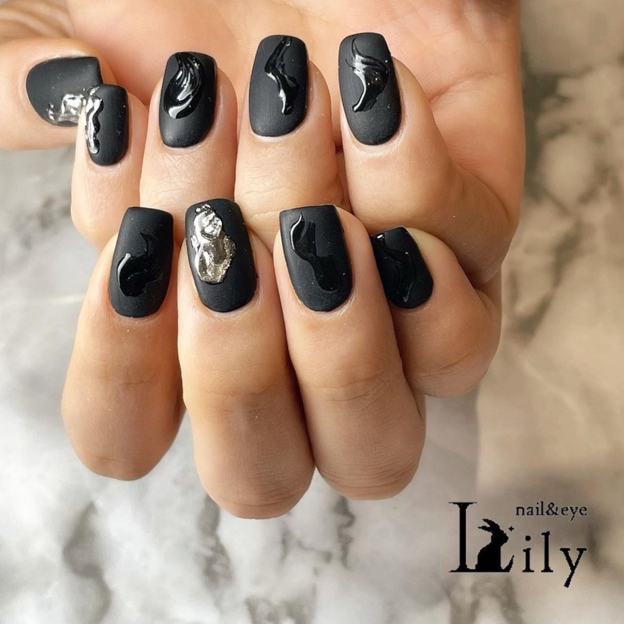 冬 オールシーズン ハンド ワンカラー ミディアム Nail Eye Lily 吹田千里丘店のネイルデザイン No ネイルブック