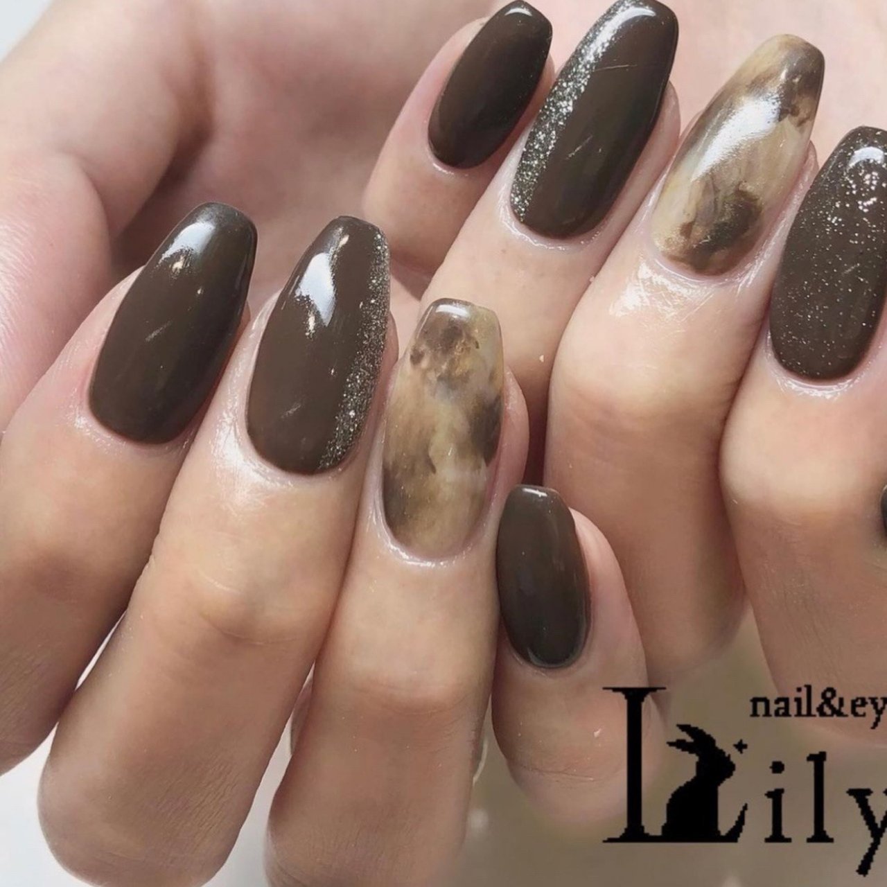秋 冬 ハンド シンプル ワンカラー Nail Eye Lily 吹田千里丘店のネイルデザイン No ネイルブック