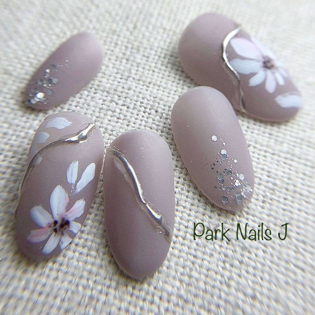 春 ニュアンス マット ピンク グレー Park Nails Jのネイルデザイン No ネイルブック