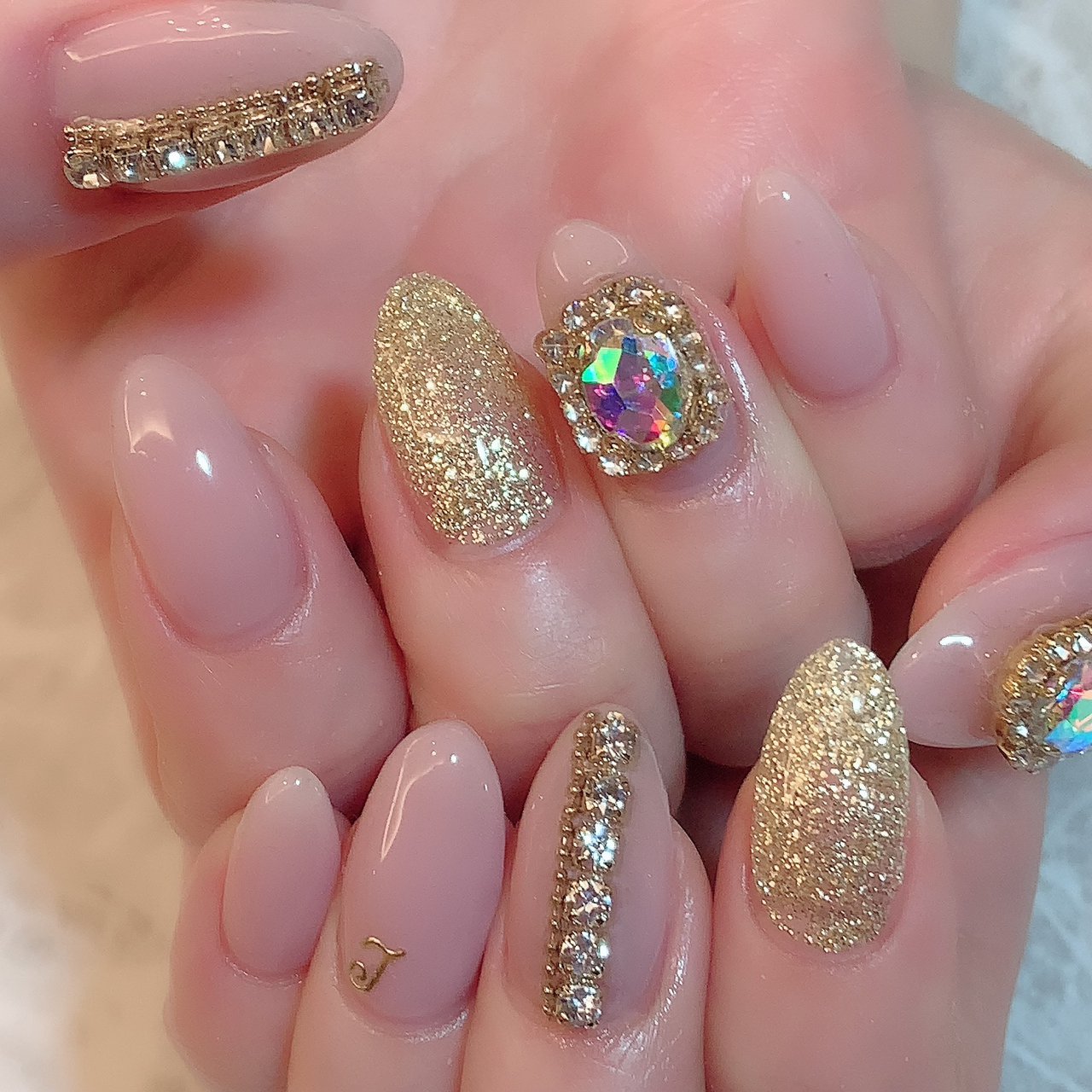 オールシーズン ハンド ビジュー ミディアム クリア Nailsalondecorのネイルデザイン No ネイルブック