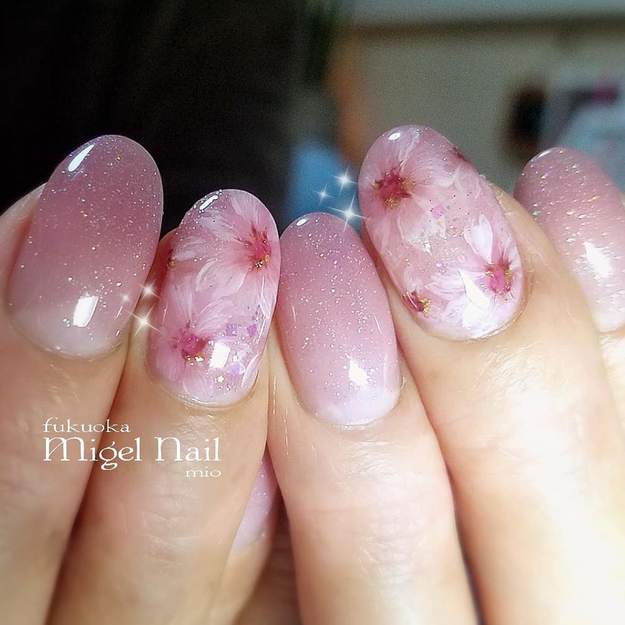 春 卒業式 入学式 ブライダル ハンド Migel Nailのネイルデザイン No ネイルブック