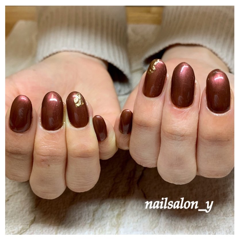 冬 オールシーズン ハンド シンプル ワンカラー Nailsalon Yのネイルデザイン No ネイルブック