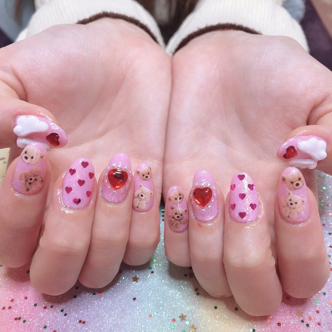 オールシーズン バレンタイン デート 女子会 ハンド Bambi Bambiのネイルデザイン No ネイルブック