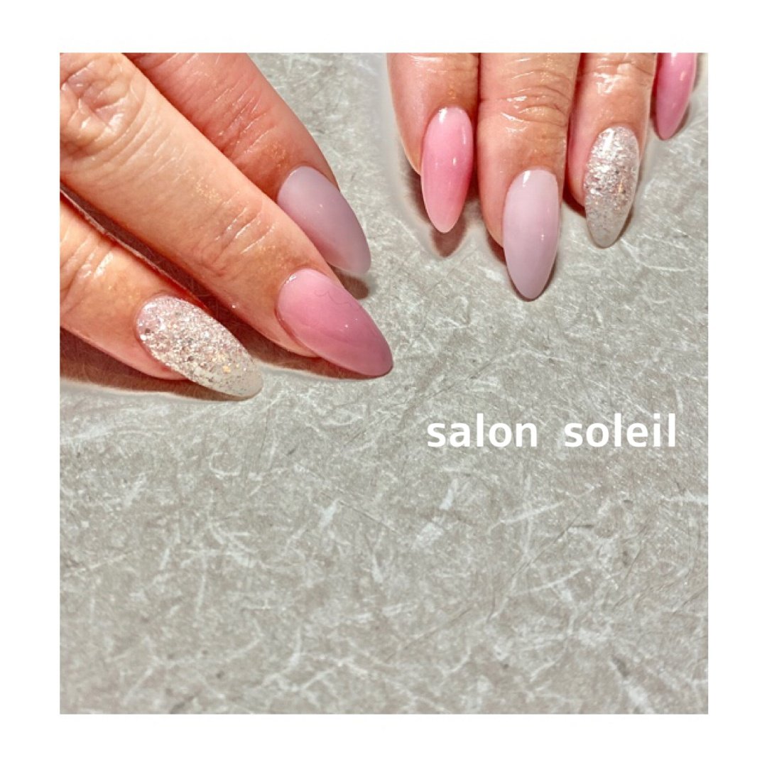 ハンド シンプル ミディアム スカルプチュア Salonsoleilのネイルデザイン No 601 ネイルブック