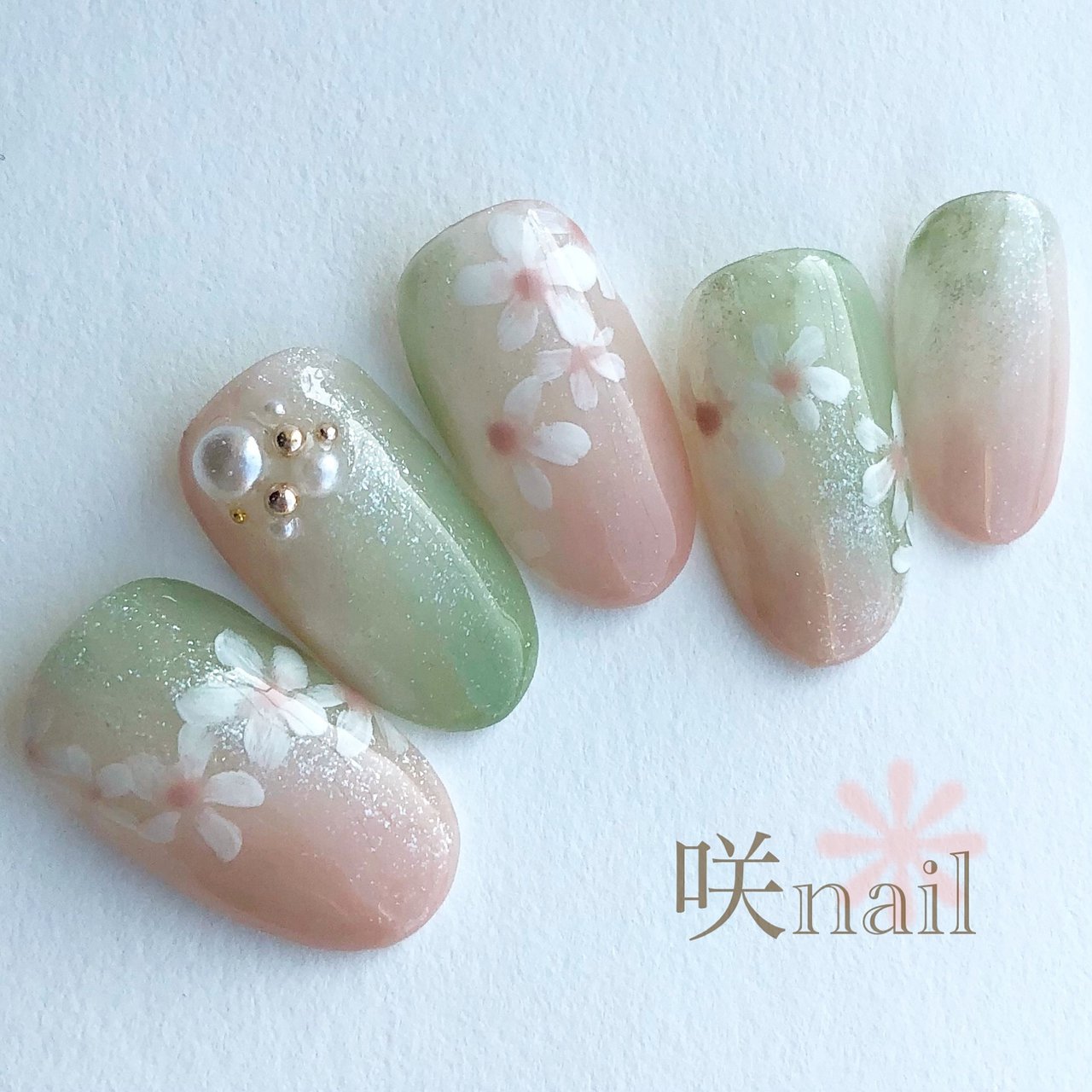 春 卒業式 デート 女子会 ハンド 咲nail サキネイル のネイルデザイン No ネイルブック