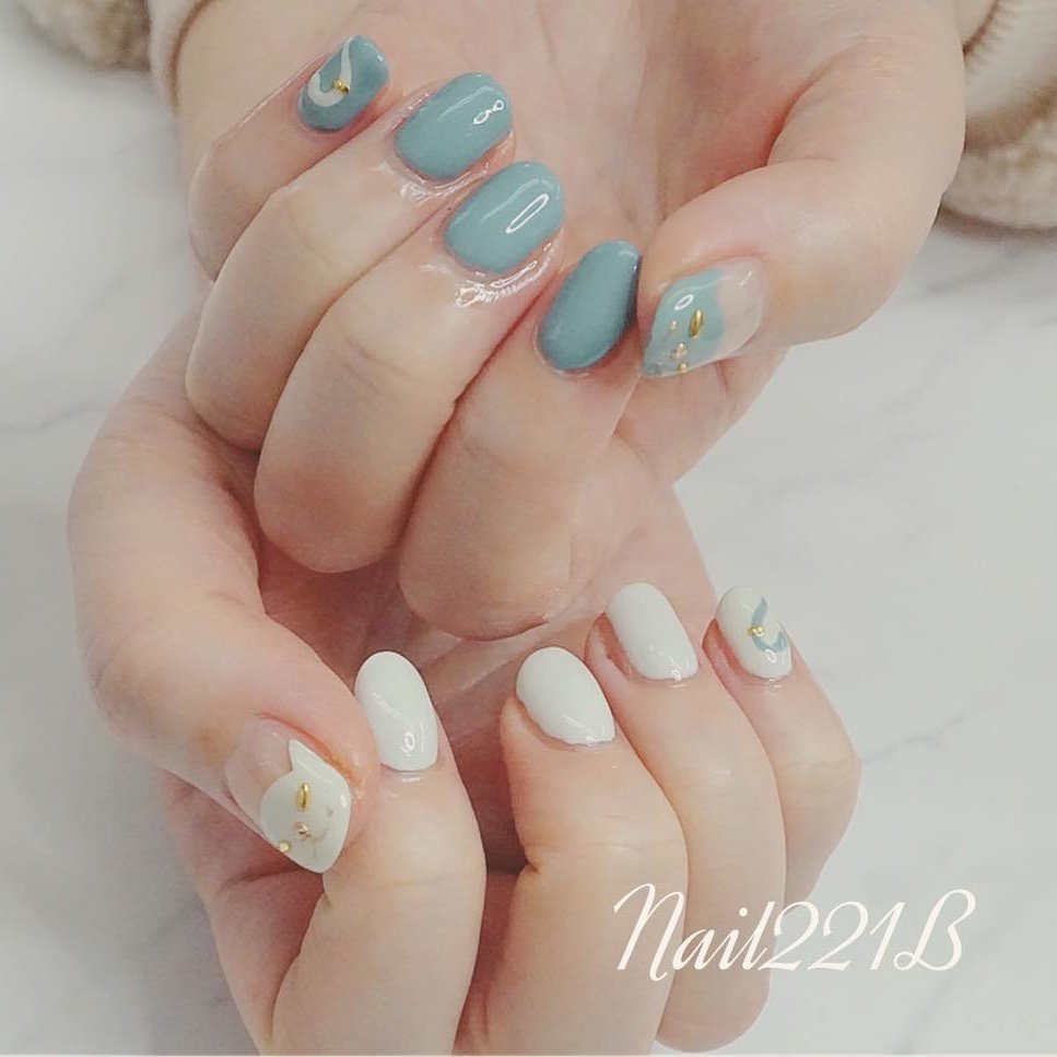 オールシーズン オフィス デート 女子会 ハンド Nail221bのネイルデザイン No ネイルブック