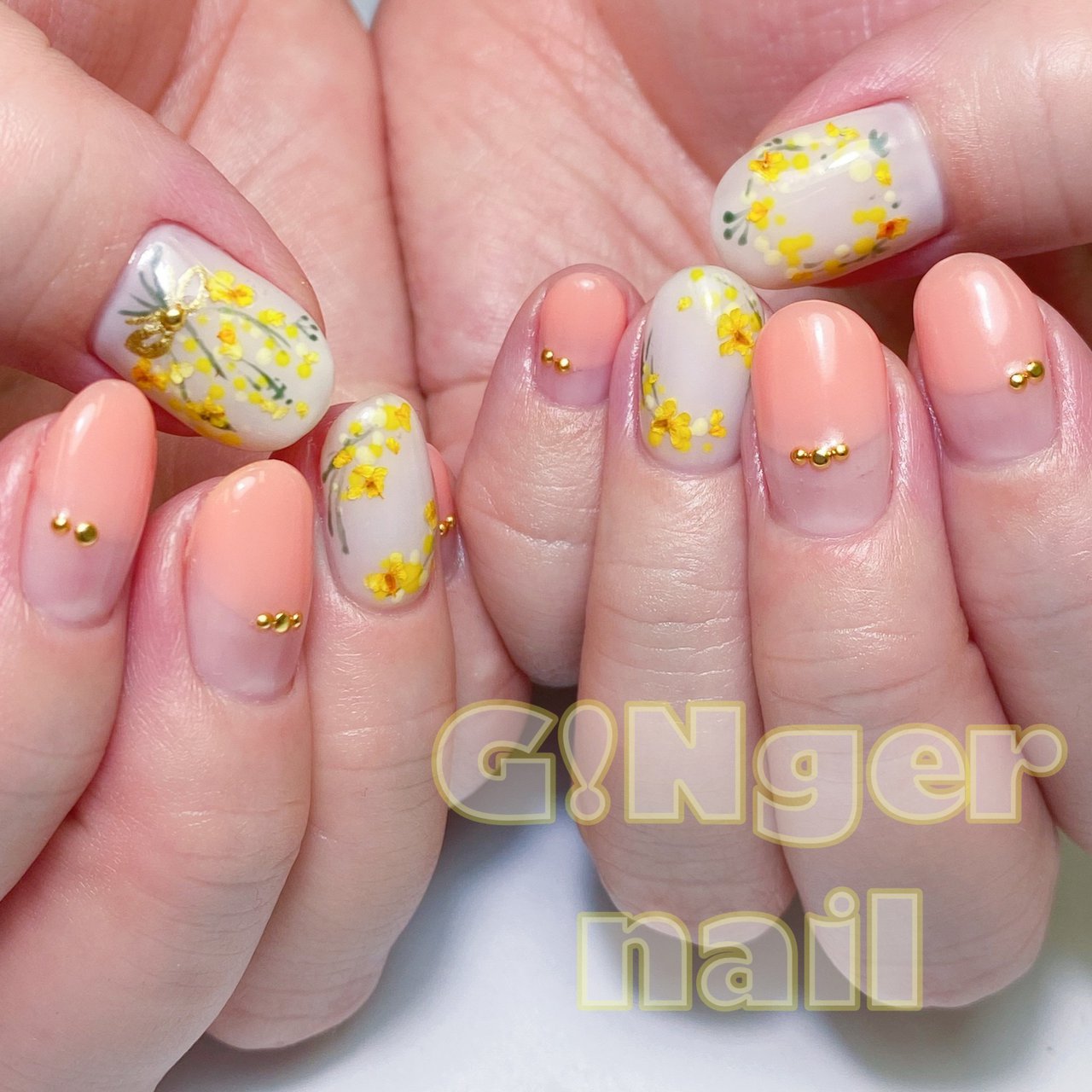 春 オフィス デート 女子会 ハンド Ginger Nail 代々木 ジンジャーネイルのネイルデザイン No ネイルブック