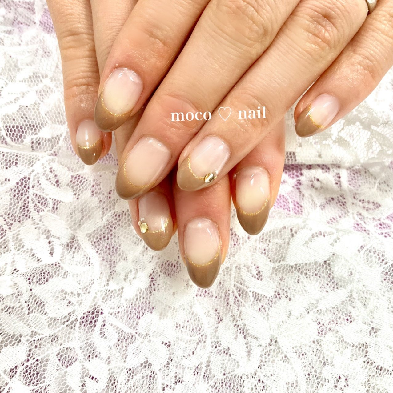 ハンド フレンチ グレージュ Moco Nailのネイルデザイン No ネイルブック