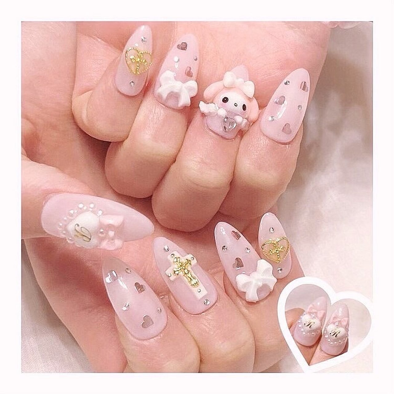 ハンド/ハート/キャラクター/3D/リボン - Riri♡nail.511のネイル 