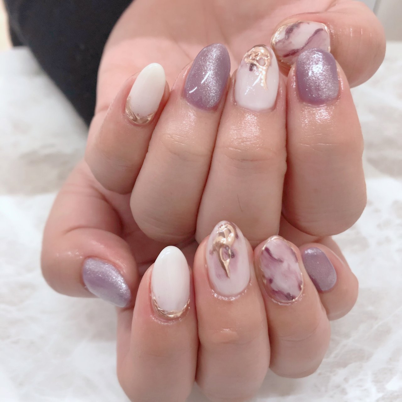 オールシーズン ハンド お客様 Kurume Nail Poche 久留米ゆめタウン店 ヘアメイクアージュ のネイルデザイン No ネイルブック