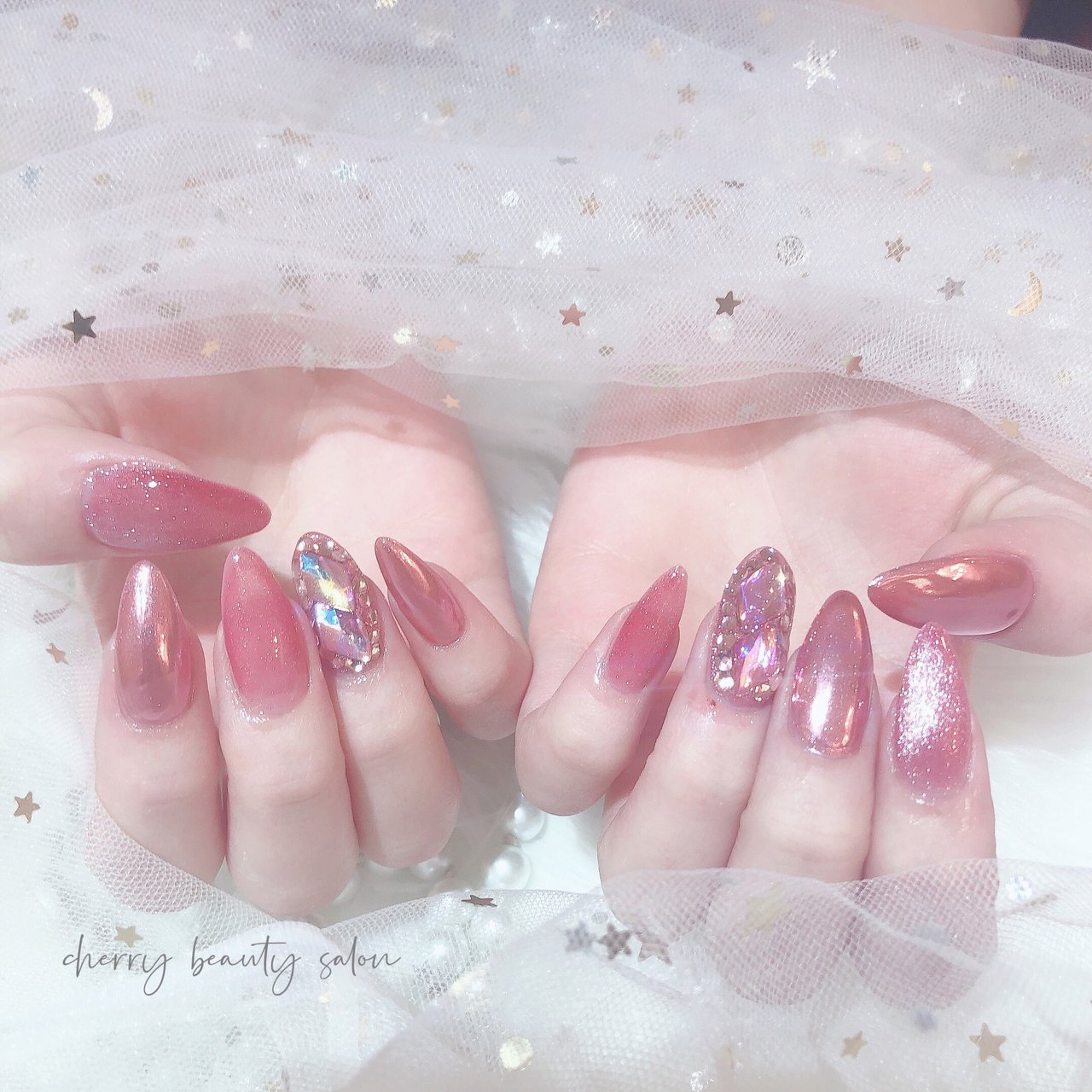 オールシーズン バレンタイン 七夕 女子会 ハンド Cherry Beauty Salonのネイルデザイン No ネイルブック