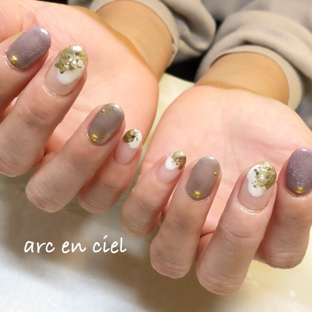 オールシーズン 卒業式 入学式 オフィス ハンド Nail Arcencielのネイルデザイン No ネイルブック