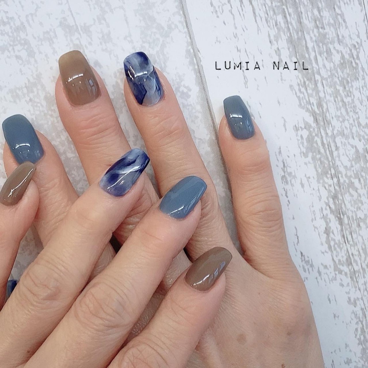 春 ハンド ワンカラー ニュアンス ミディアム Lumia Nailのネイルデザイン No ネイルブック