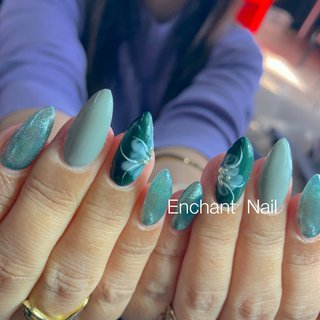 緑ネイルデザインのネイルデザイン ネイルブック