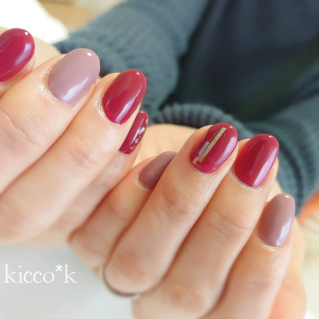 秋 オールシーズン デート 女子会 ハンド Kicco K Nailのネイルデザイン No ネイルブック