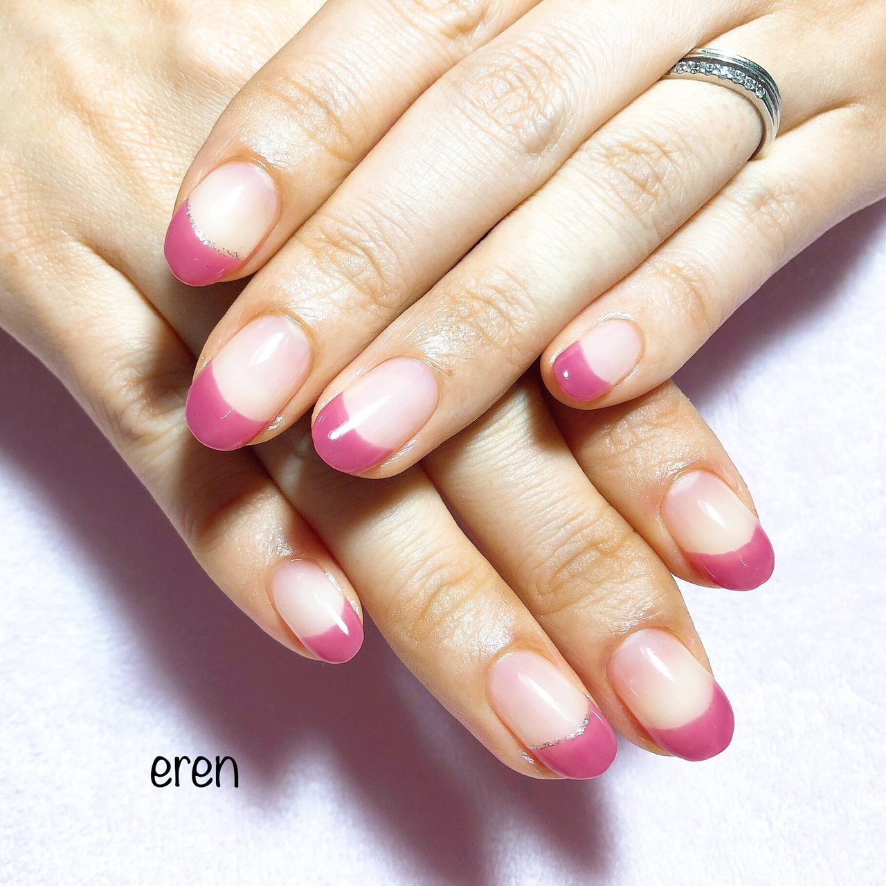 冬 オールシーズン ハンド シンプル フレンチ ネイルサロン エレンのネイルデザイン No ネイルブック