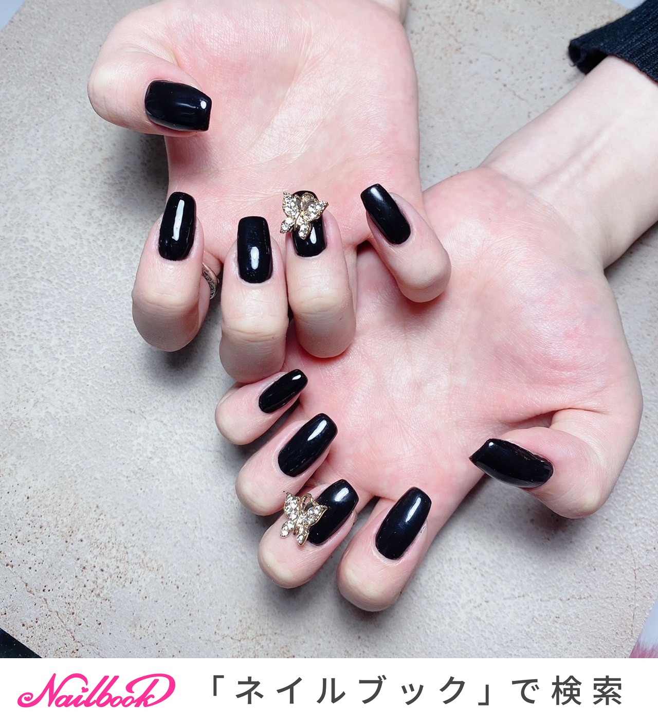 No160 ワンピース ブラック ネイルパーツ 1280_lc
