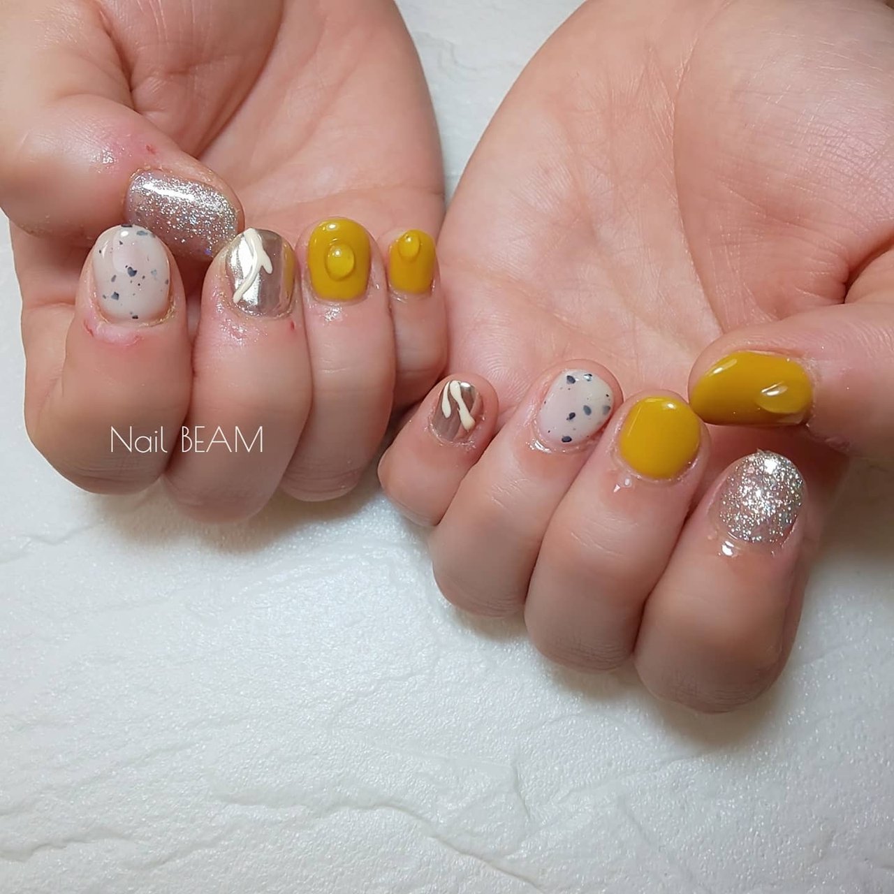 春 冬 水滴 ニュアンス ミラー Nailbeamのネイルデザイン No ネイルブック