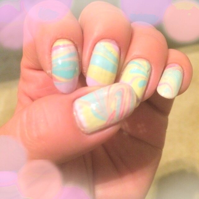 ハンド マーブル マニキュア セルフネイル Akiko Shimizuのネイルデザイン No 6791 ネイルブック