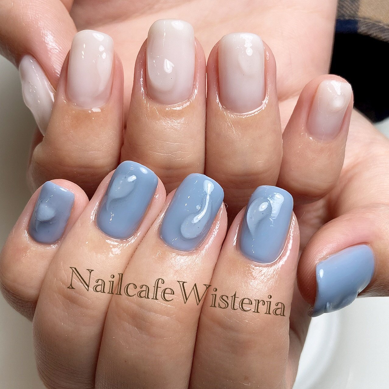 シンプル ワンカラー ニュアンス ホワイト クリア Nailcafewisteriaのネイルデザイン No ネイルブック