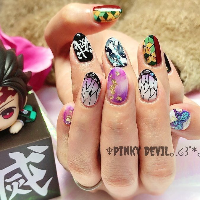 オールシーズン パーティー ハンド 痛ネイル キャラクター Pinky Devilのネイルデザイン No ネイルブック