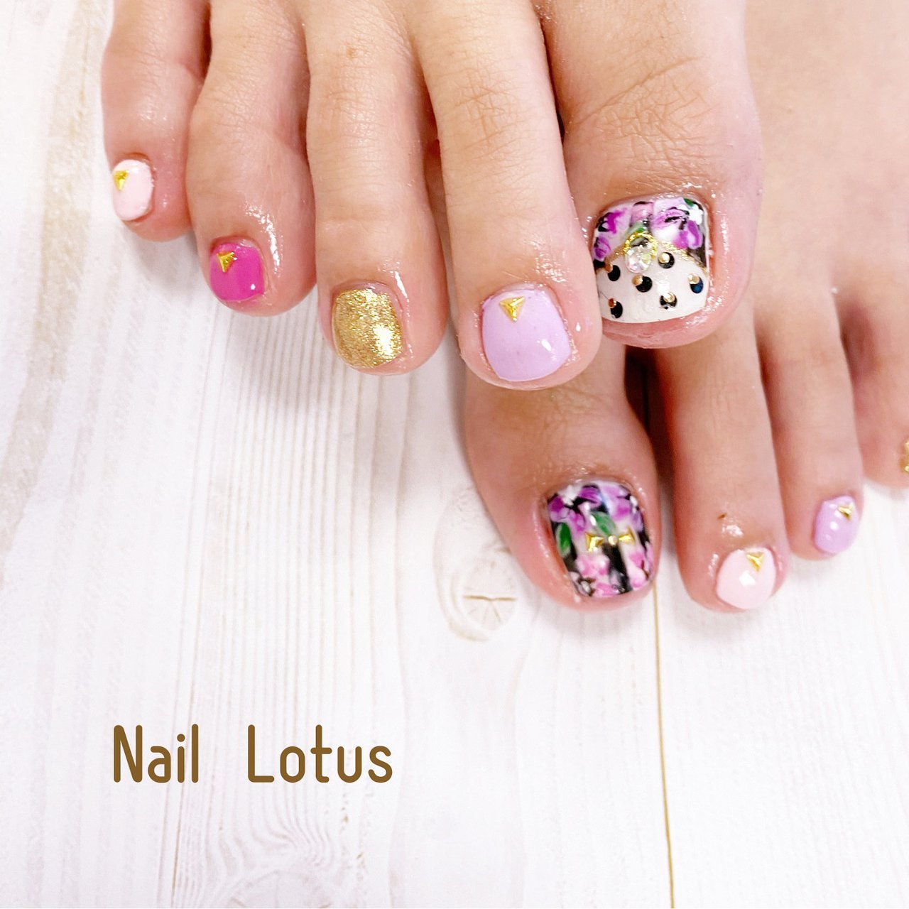 春 ブライダル パーティー デート フット Nail Lotusのネイルデザイン No ネイルブック