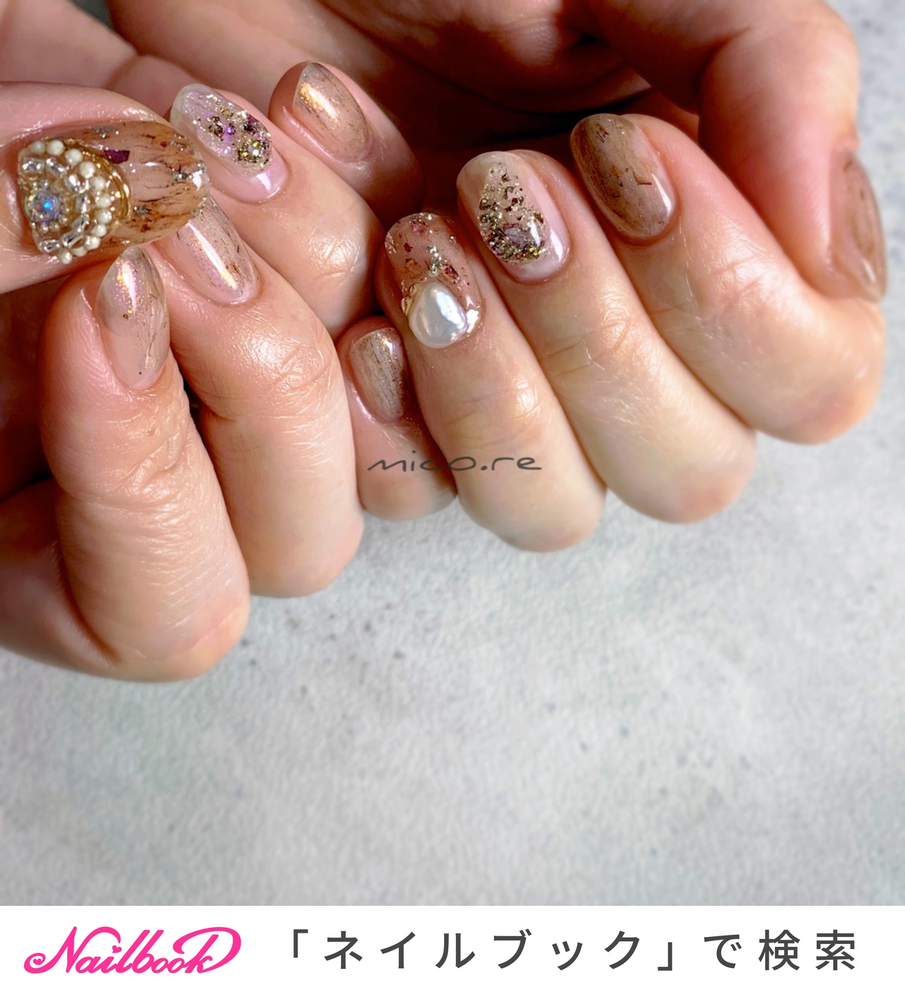 ビーズアクセサリーのネイルデザイン ネイルブック
