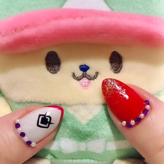 ハンド アニマル柄 痛ネイル キャラクター ミディアム Omimal Cafeのネイルデザイン No ネイルブック