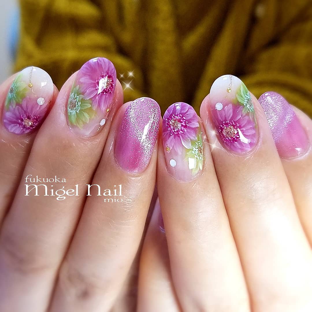 春 リゾート ブライダル パーティー フラワー Migel Nailのネイルデザイン No ネイルブック