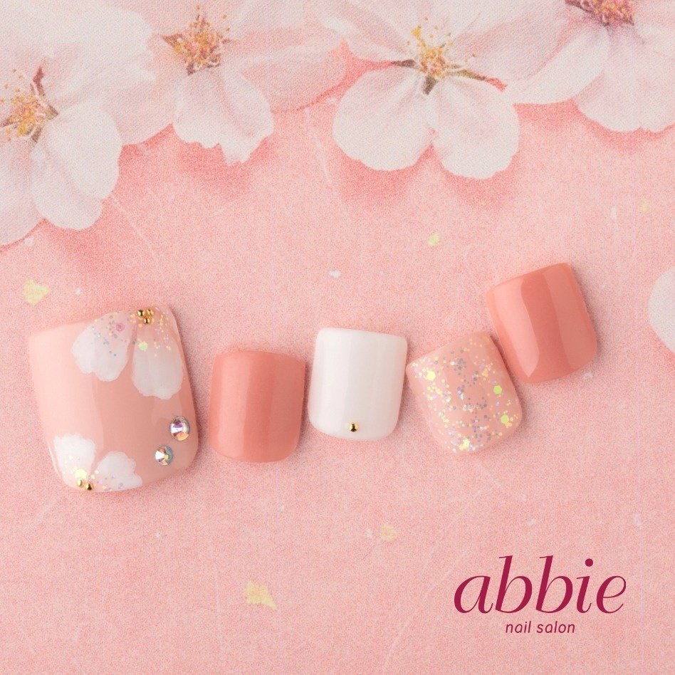 春 卒業式 入学式 オフィス フット Nail Salon Abbie ネイルサロンアビーのネイルデザイン No ネイルブック