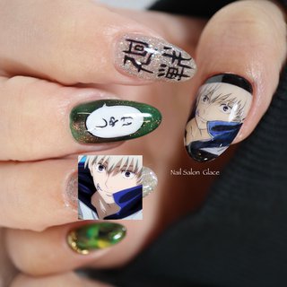 狗巻棘イラストのネイルデザイン ネイルブック