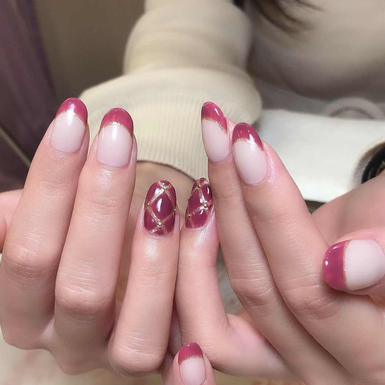 冬 お正月 クリスマス パーティー ハンド 溝の口 Nail Trees ネイルトゥリース のネイルデザイン No ネイルブック