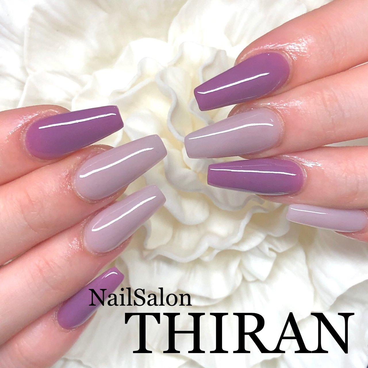 オールシーズン ハンド シンプル ワンカラー ロング Nailsalon Thiranのネイルデザイン No ネイルブック