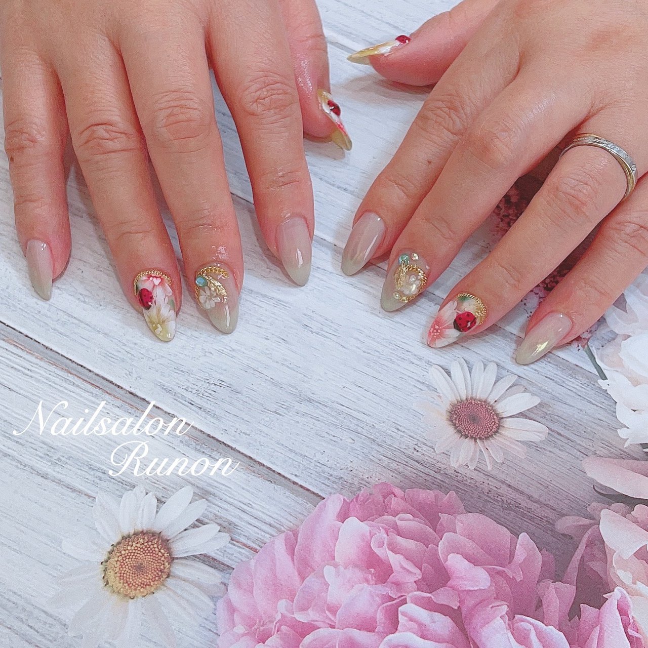 春 夏 デート 女子会 ハンド Runonのネイルデザイン No ネイルブック