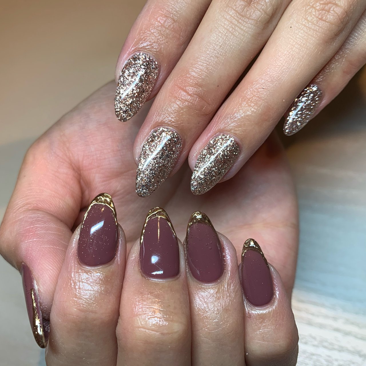 春 オールシーズン ハンド フレンチ ラメ Lianのネイルデザイン No ネイルブック