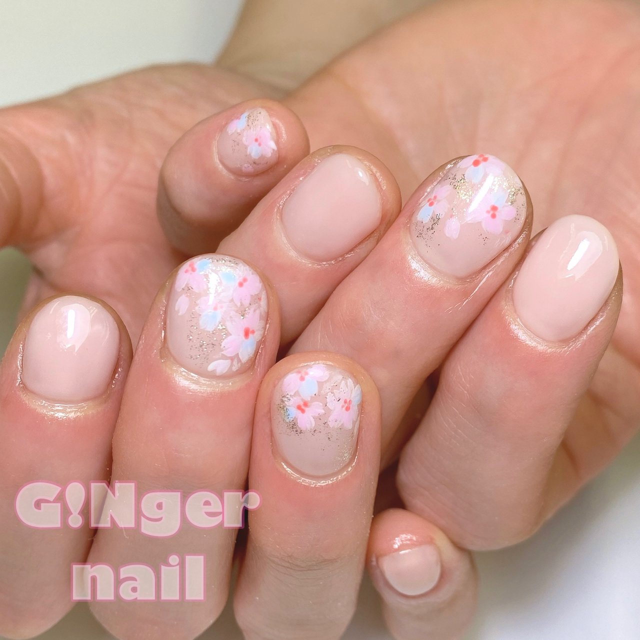 春 オフィス デート 女子会 ハンド Ginger Nail 代々木 ジンジャーネイルのネイルデザイン No ネイルブック